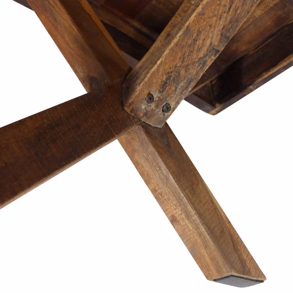 Berkfield Home Rustic Reclaimed Wood Coffee Table, Brown, W/D/H: 110 x 60 x 45 cm – 5