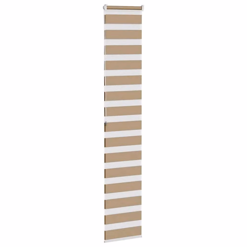 Berkfield Home Elegant Zebra Blind in Sand and Brown, W: 45 cm, H: 200 cm – 2