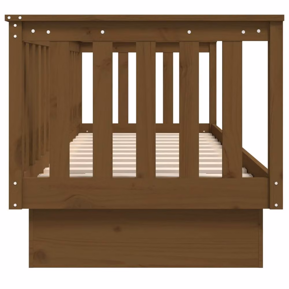 Berkfield Home Beautiful Day Bed in Honey Brown Solid Pine Wood – 4