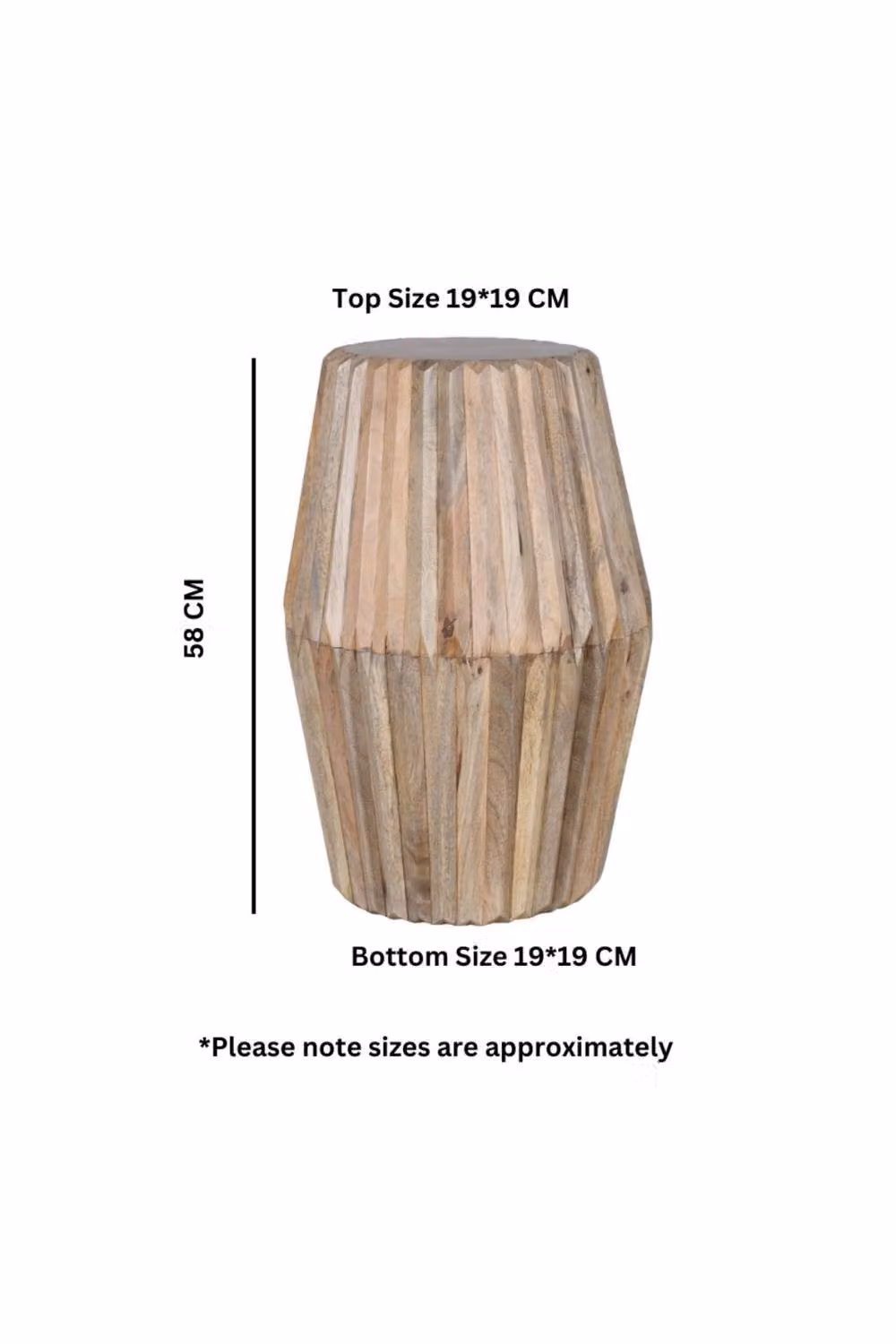 IH Design Baffins Round Mango Wood End Table in Brown – 2