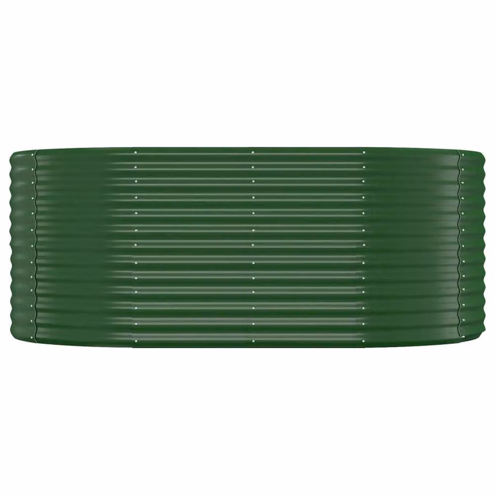 Berkfield Home Garden Powder-coated Steel Raised Bed in Green, W/D/H: 175 x 100 x 68 cm – 3