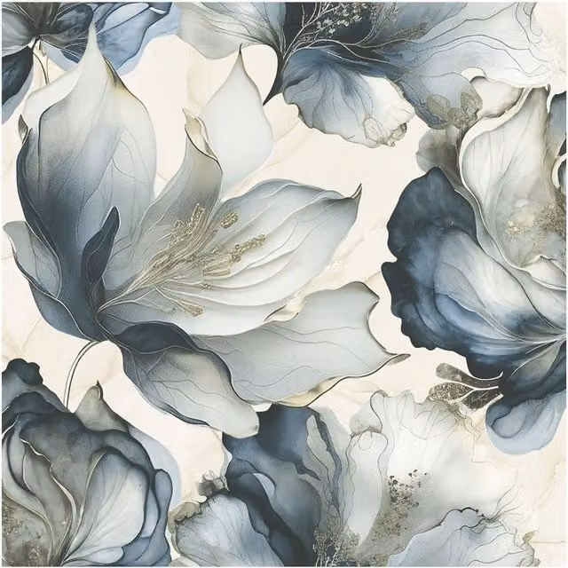 World of Wallpaper Elysian Floral Botanical Wallpaper in Blue