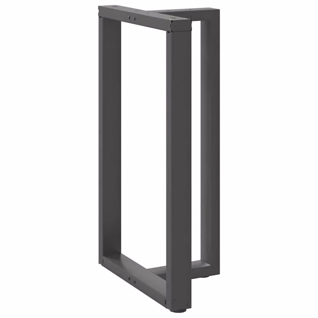 Berkfield T-Shaped Home Bar Table Legs, 2 Piece Steel Set in Anthracite and Black, W: 60 cm, D: 35 cm, H: 100-101 cm – 3