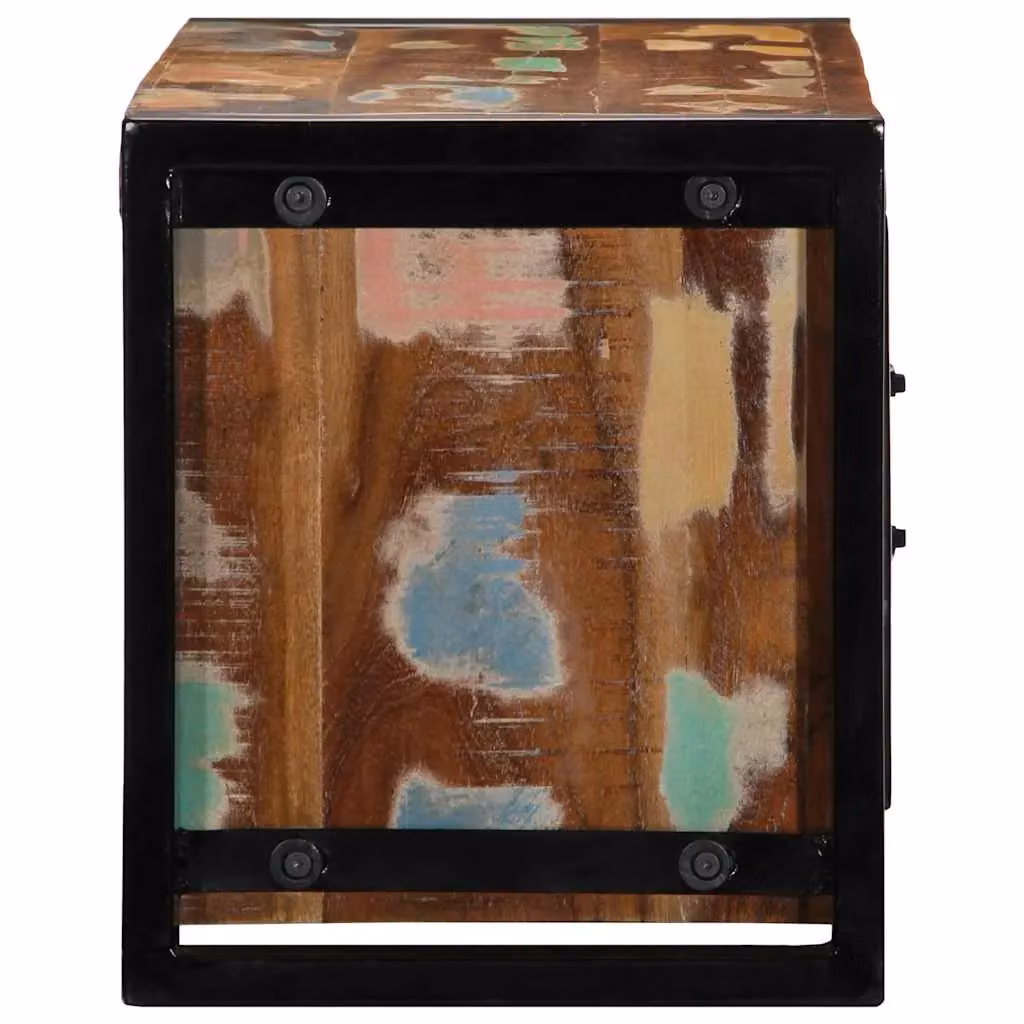 Berkfield Home Industrial TV Cabinet in Brown Reclaimed Solid Wood, W/D/H: 80 x 30 x 35 cm – 3