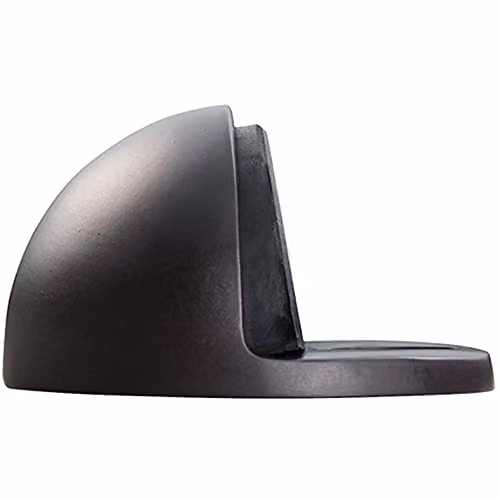 Loops Floor-Mounted Oval Doorstop in Matt Bronze