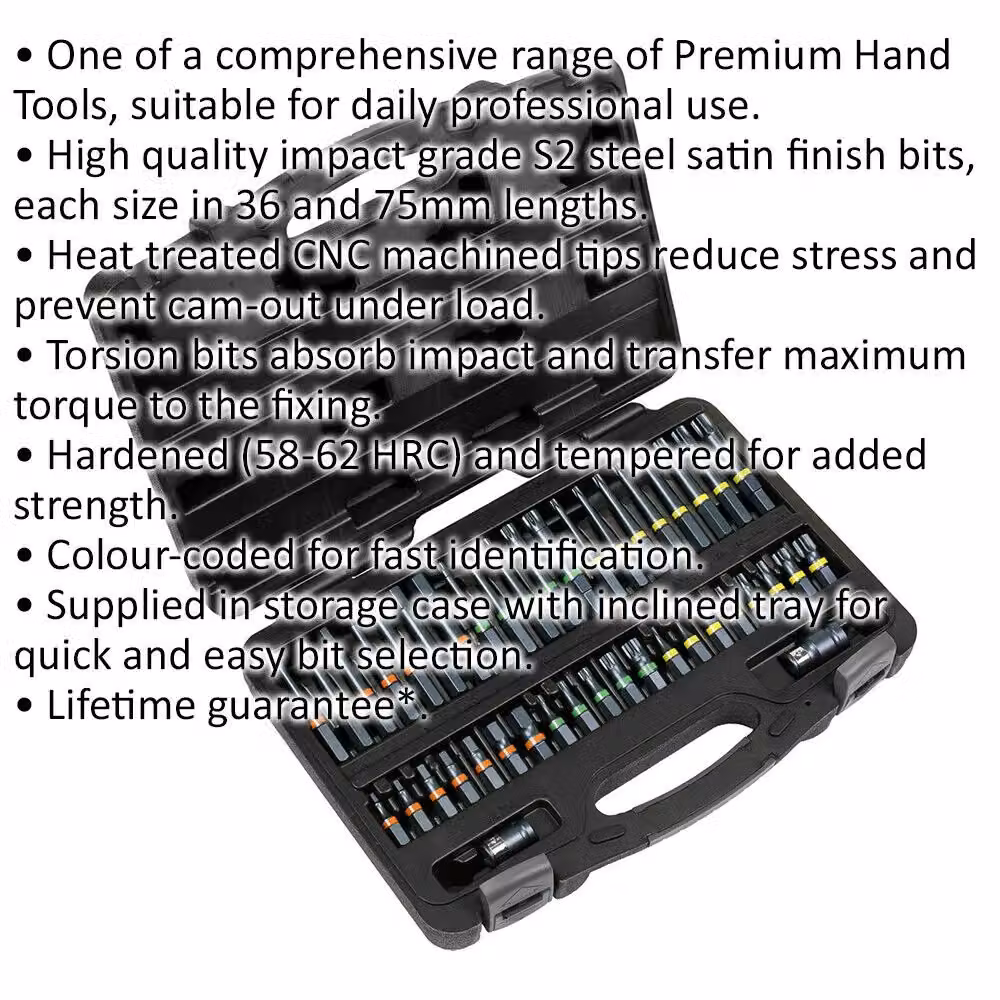 Loops 42 Piece TRX Hex Spline Impact Bit Set with 3/8" and 1/2" Square Drive S2 Steel Bits in Metallics – 2