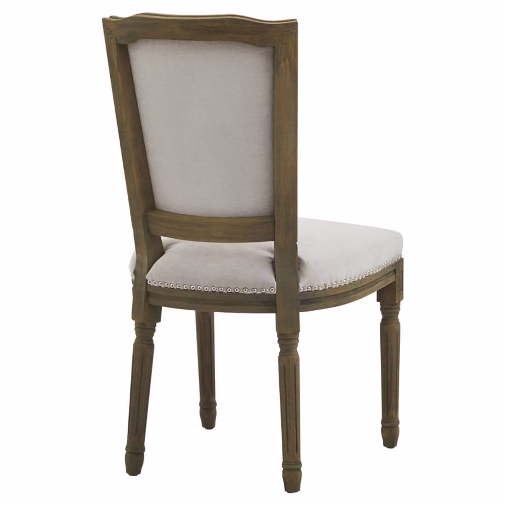 Lemon Pavilion Furniture and Decor Ripley Dining Chair in Grey Fabric and Rubberwood, W: 51 cm, D: 56 cm, H: 96 cm – 2