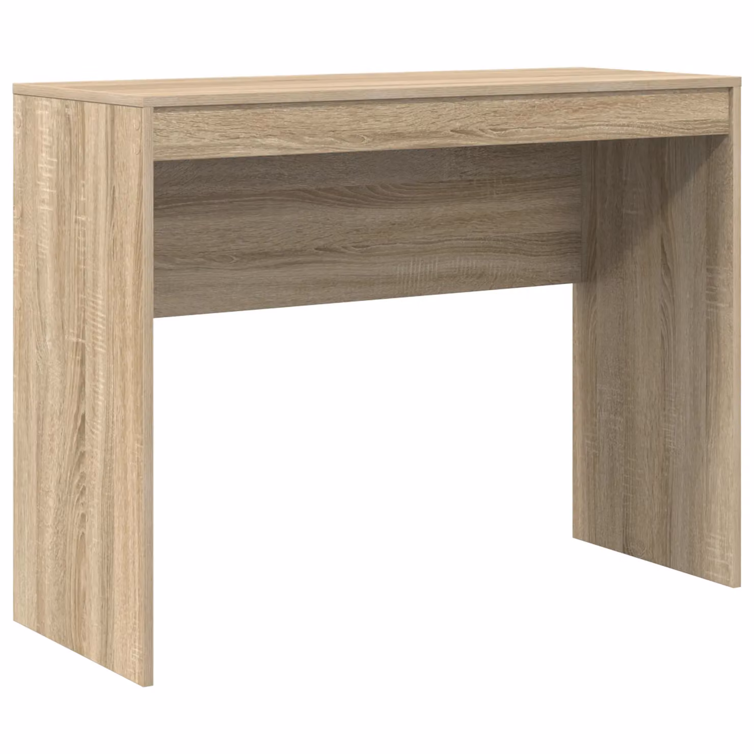 Berkfield Modern Writing Desk with Storage in Sonoma Oak and Taupe – 2