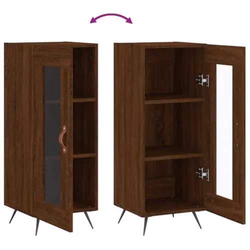 vidaXL Sideboard in Brown Oak, W/D/H: 34.5 x 34 x 90 cm – 3
