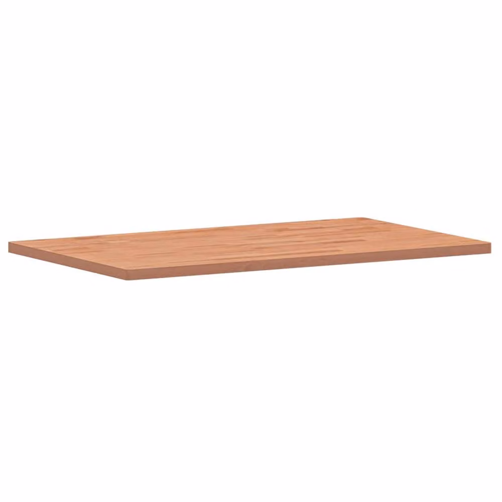 Berkfield Home Rectangular Solid Wood Beech Table Top, Brown, W: 100 cm, D: 60 cm, H: 2.5 cm – 2