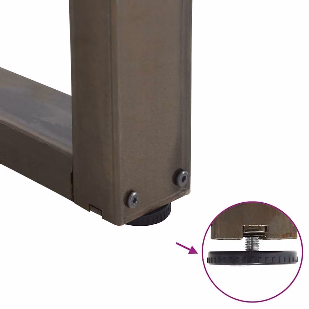 Berkfield Home Modern V-Shape Dining Table Legs, 2 Pieces, Brown Steel – 4