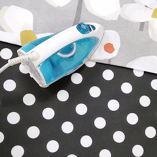 Gr8 Home Extra Large Polka Dot Ironing Board Cover and Travel Mat in Black and White, W: 140 cm, D: 70 cm – 3