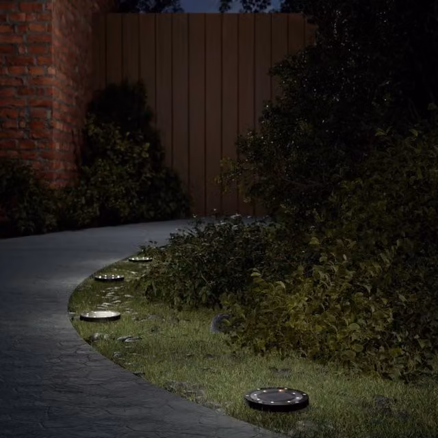 Berkfield Home Solar Ground Lights with Ground Spikes, 12 Pack, Warm White, Black – 1