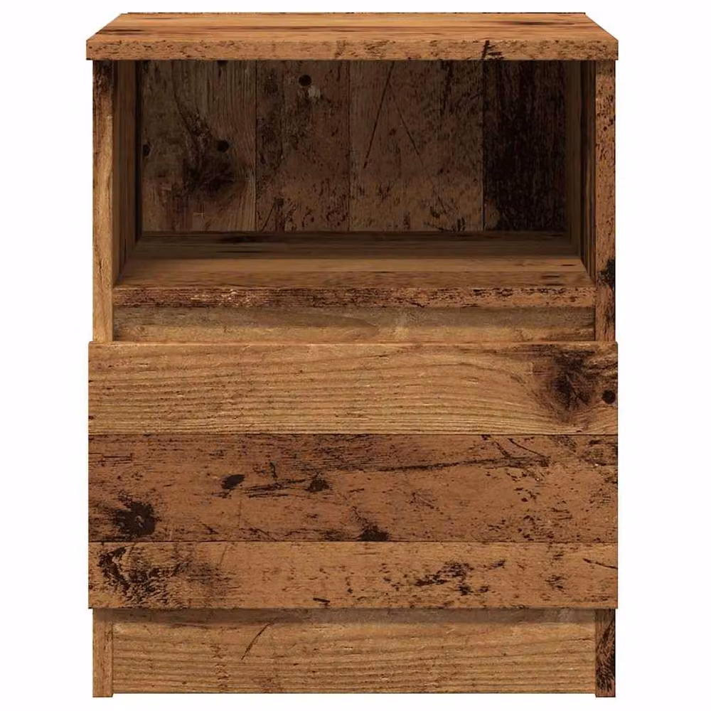 Berkfield Home Bedside Cabinet in Old Wood Brown, W/D/H: 40 x 40 x 50 cm – 5