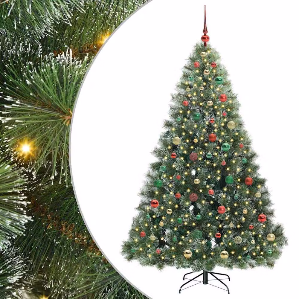 Berkfield Home Artificial Green Christmas Tree with 300 LEDs, Height: 180 cm – 2