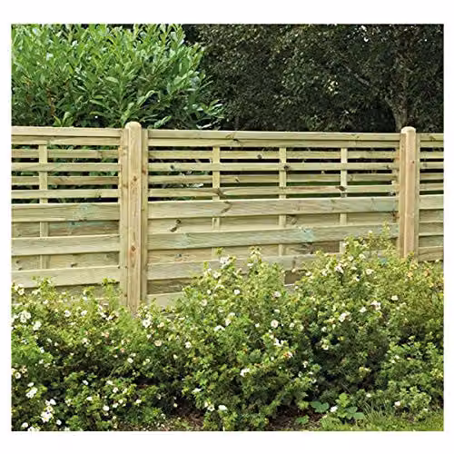 Forest Brown Impregnated Wooden Fence Board, Pack of 4, H: 182.88 cm – 1