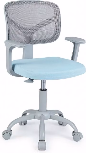 Costway Blue Childrens Swivel Task Chair with Armrests and Castors