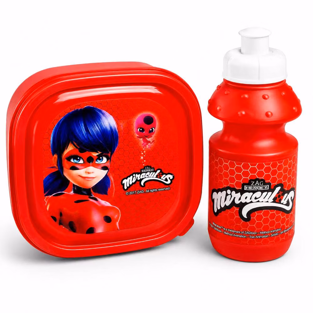 Simpa Women's 3-Piece Insulated Lunch Set in Red with Lunch Bag, Lunch Box and 330ml Sports Bottle – 1