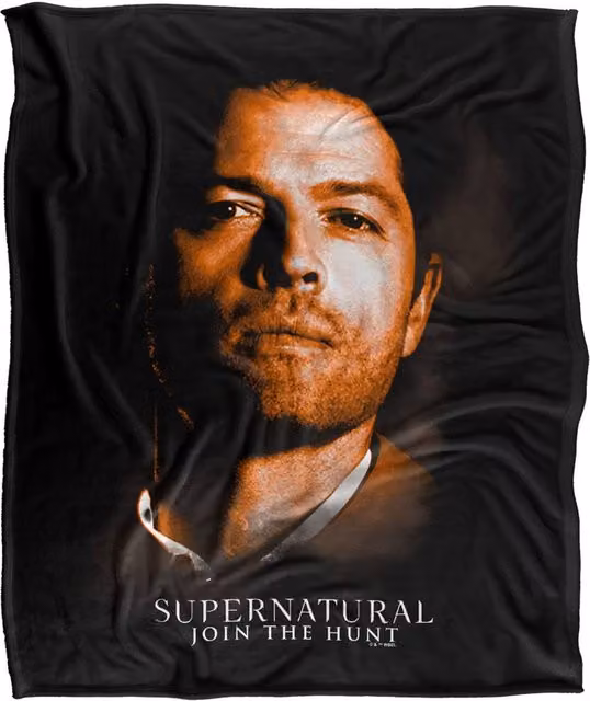 Warner Bros. Supernatural Castiel Portrait Silky Touch Super Soft Fleece Throw Blanket, W: 152 cm, D: 127 cm – 6