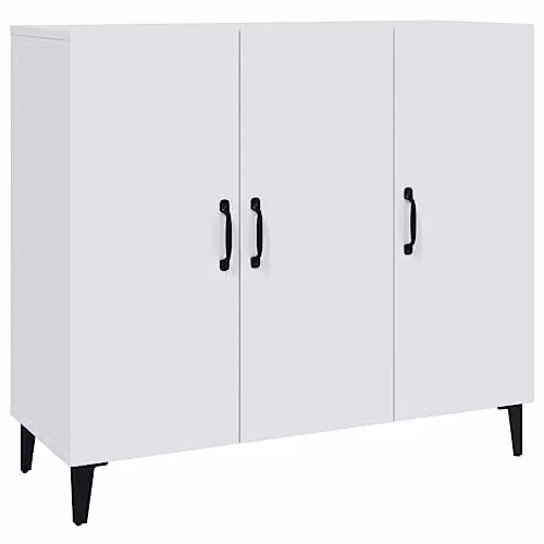 vidaXL White MDF Sideboard W/D/H: 90 x 34 x 80 cm
