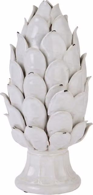 Love Lace Large Ivory Chianti Artichoke Ceramic Tabletop Decor in White