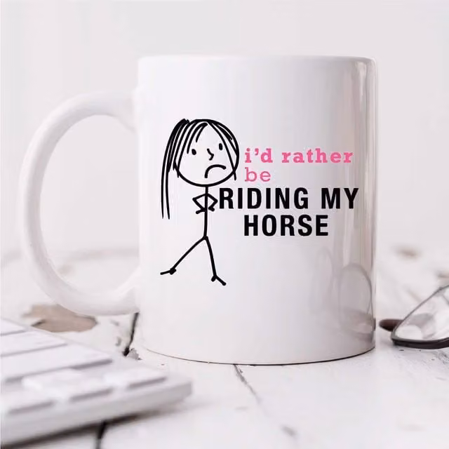 60 Second Makeover Women's I'd Rather Be Riding My Horse Ceramic Mug in White