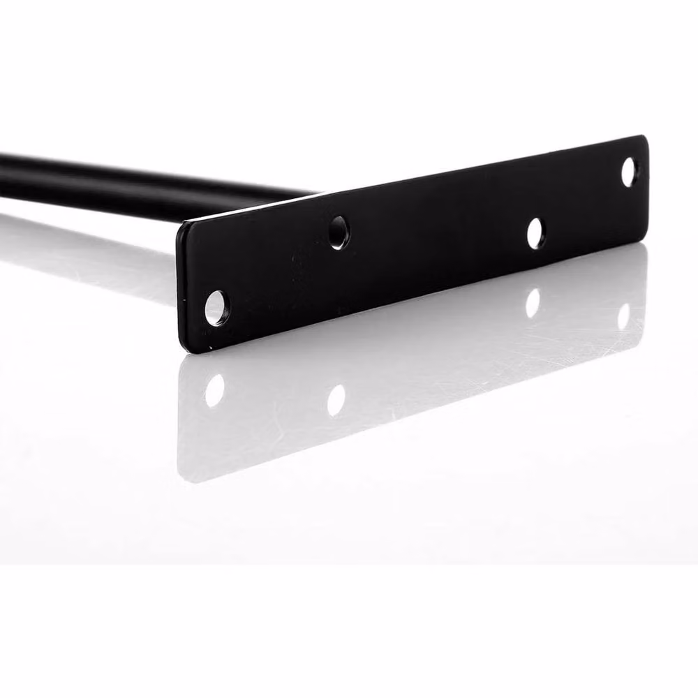 VOGREX 4-Piece Heavy Duty Hidden Metal Floating Shelf Brackets in Black – 4
