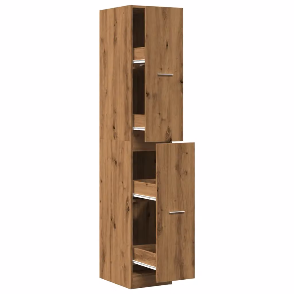 Berkfield Home Apothecary Cabinet in Artisan Oak, Brown, W/D/H: 30 x 30 x 174.5 cm – 2