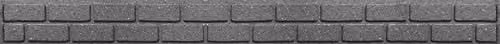 Garden Gear Ultra-Curve EZ Border Flexible Edging, Grey Stone Effect Recycled Rubber Small Brick Edging