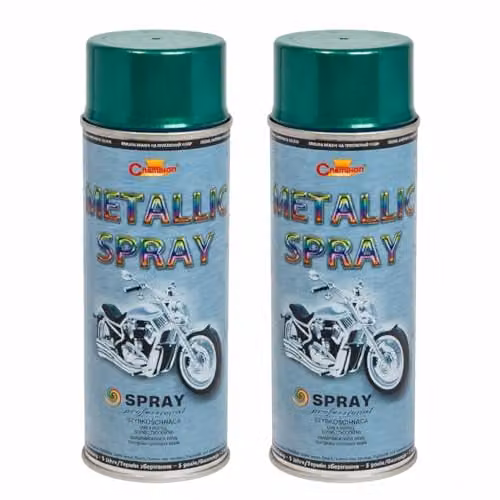 Sola Green Metallic Acrylic Spray Paint, 2 x 400 ml, Satin Gloss Finish for Metal and Wood – 1