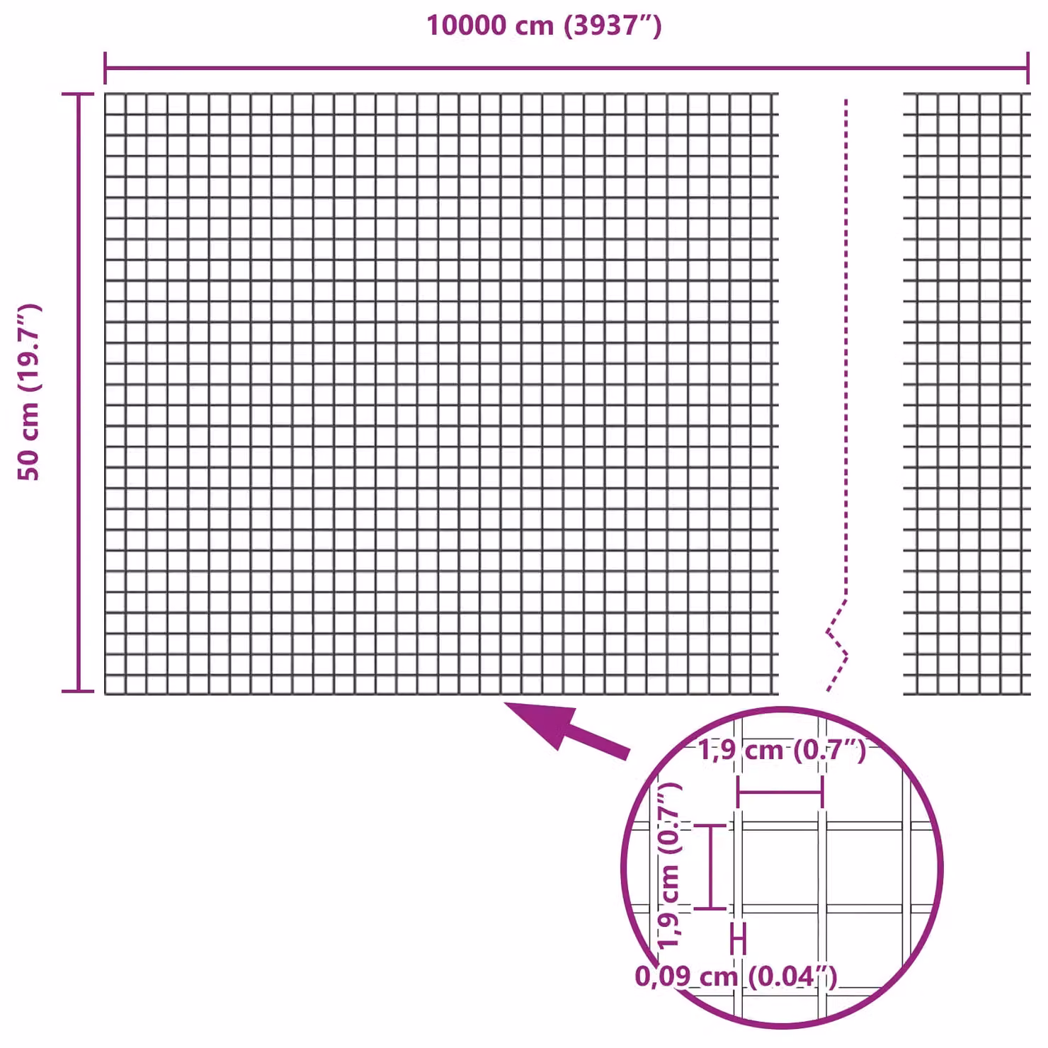 Berkfield Home Grey PVC-Coated Steel Single-Bar Welded Wire Fence – 6