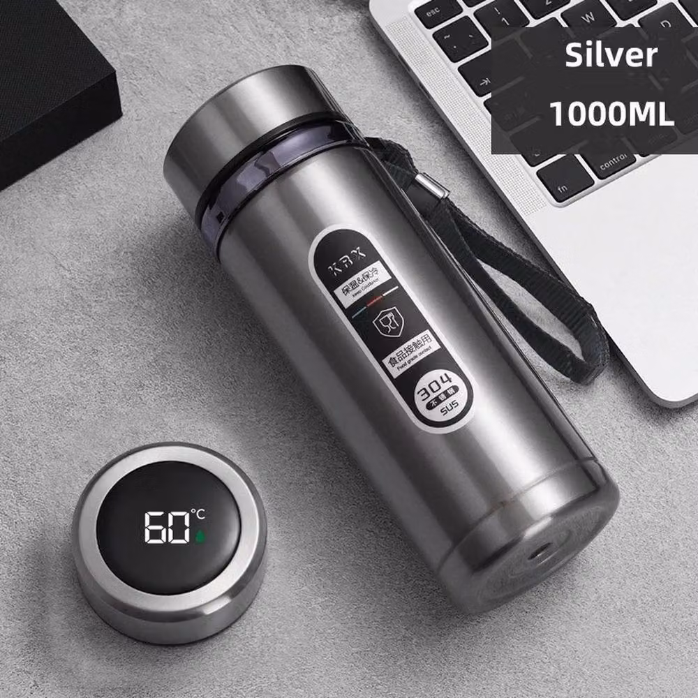 SPETLEK Stainless Steel Vacuum Insulated Thermos Water Bottle, Silver, 1 l – 4