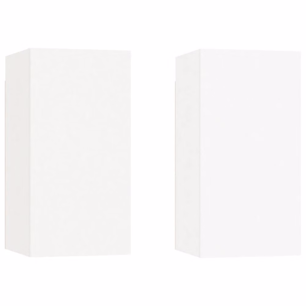 Berkfield Home Set of 2 White MDF TV Cabinets, W/D/H: 30.5 x 30 x 60 cm – 2