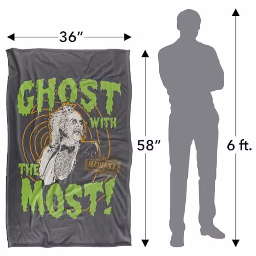 Warner Bros. Beetlejuice Ghost Silky Touch Super Soft Fleece Throw Blanket, Multicolour – 4