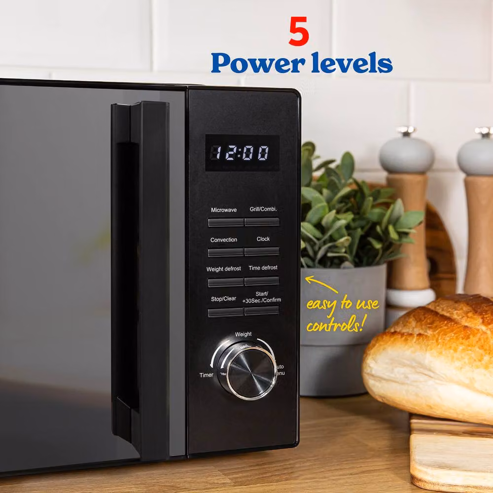 Russell Hobbs RHM2366B Combination Microwave Oven and Grill, 23L, 900W, Black – 6
