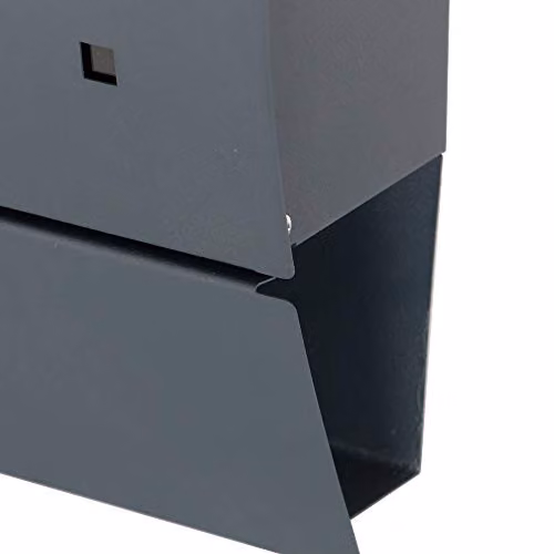 Phoenix Safe Company Wall Mounted Zinc Letterbox in Grey, W/D/H: 45.0 x 40.0 x 35.0 cm – 4