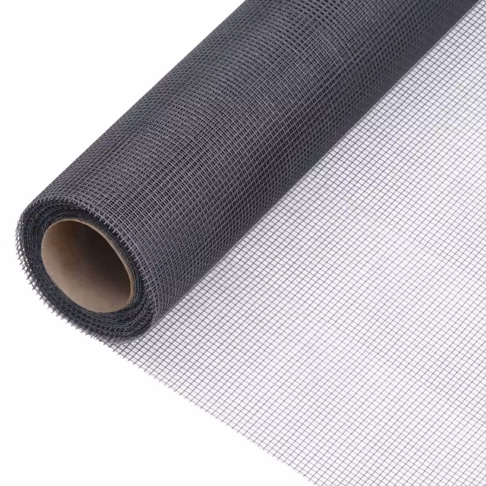 Berkfield Home Grey Fibreglass Mesh Screen W: 112 cm, H: 500 cm – 2