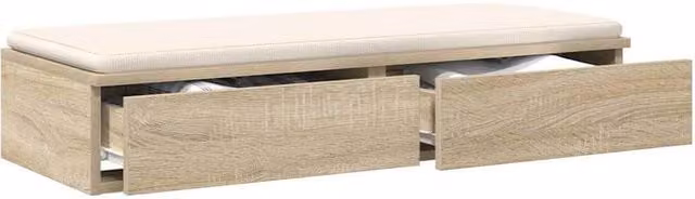 Berkfield Home Traditional Bed Drawers in Sonoma Oak, Light Tan, W/D/H: 90 x 36.5 x 16.5 cm