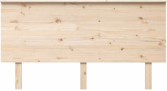 Berkfield Home Beautiful Bed Headboard in Natural Solid Pine, W: 154 cm, D: 6 cm, H: 82.5 cm