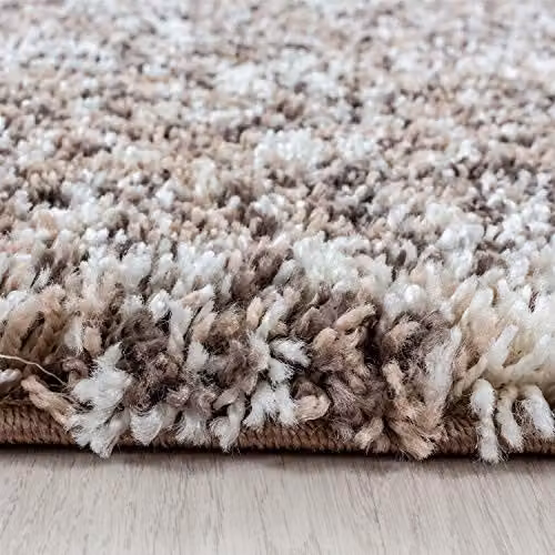 Bravich Beige Blended Shaggy Rug, W: 60 cm, L: 110 cm – 3