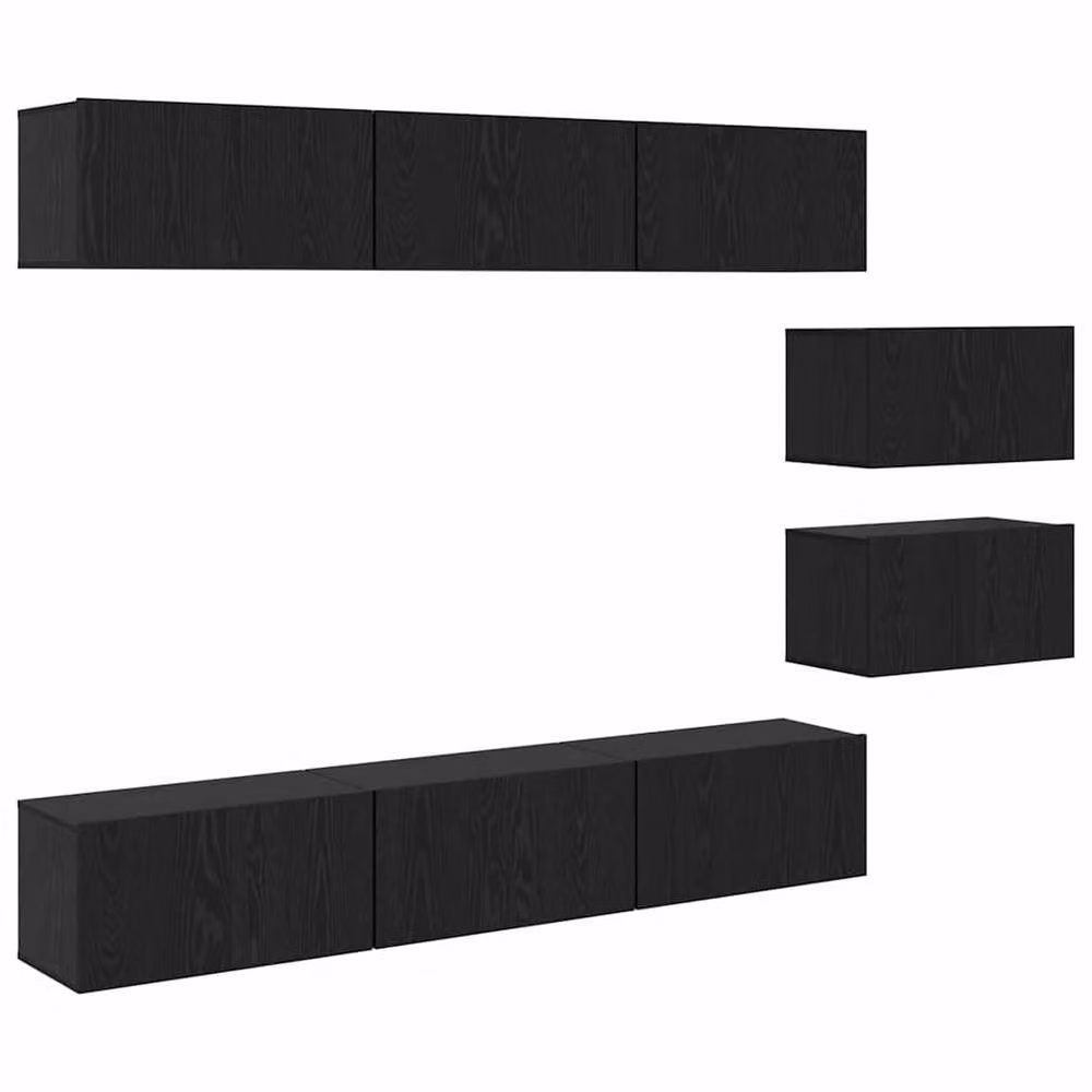 Berkfield Home Black Oak TV Cabinet, 8 Piece Set, W/D/H: 60 x 30 x 30.5 cm – 3