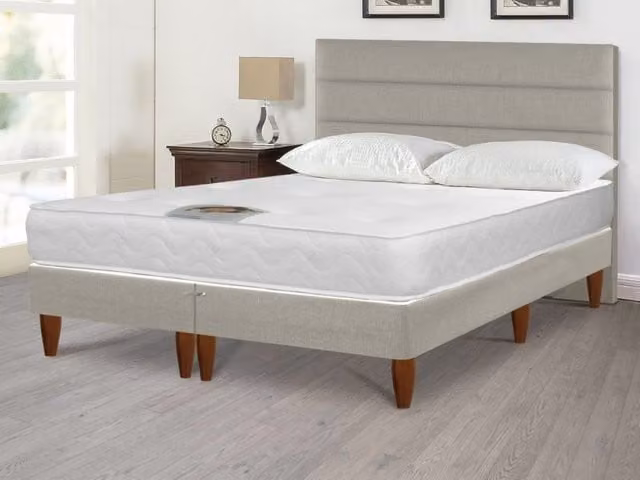 Deluxe Memory Elite Pocket 1000 Hybrid Divan Bed with Drawers in Grey, W/D/H: 180 x 200 cm