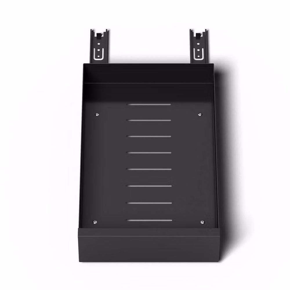 Livingandhome Metal Pull-Out Kitchen Cabinet Storage Rack Drawer Organiser in Matt Black – 4