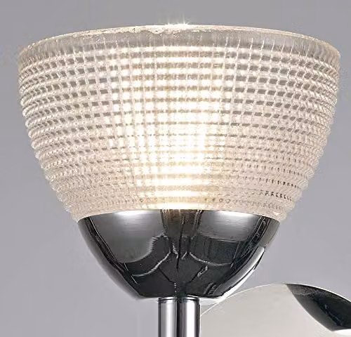 Netlighting Avalon 1 Light G9 Wall Lamp in Polished Chrome with Transparent Grey Glass – 3