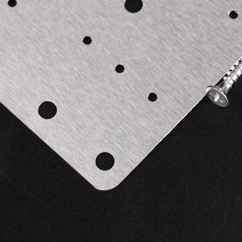 PAWNORA Hinge Repair Kit with 8 Plates and 48 Screws in Silver Stainless Steel, 90mm Cupboard Mount – 3