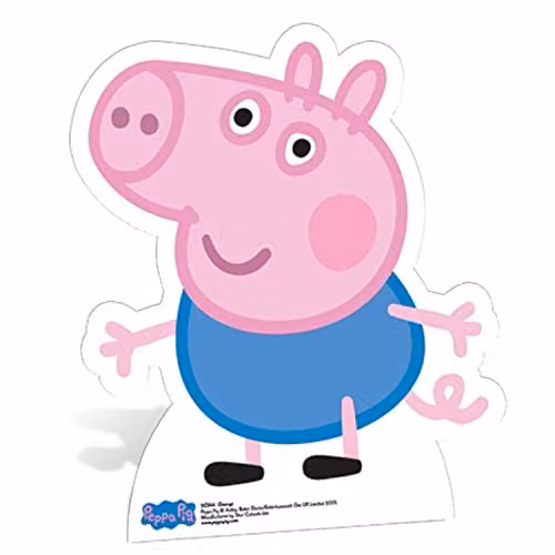 Pink George Pig Star Cutouts for Party Decorations