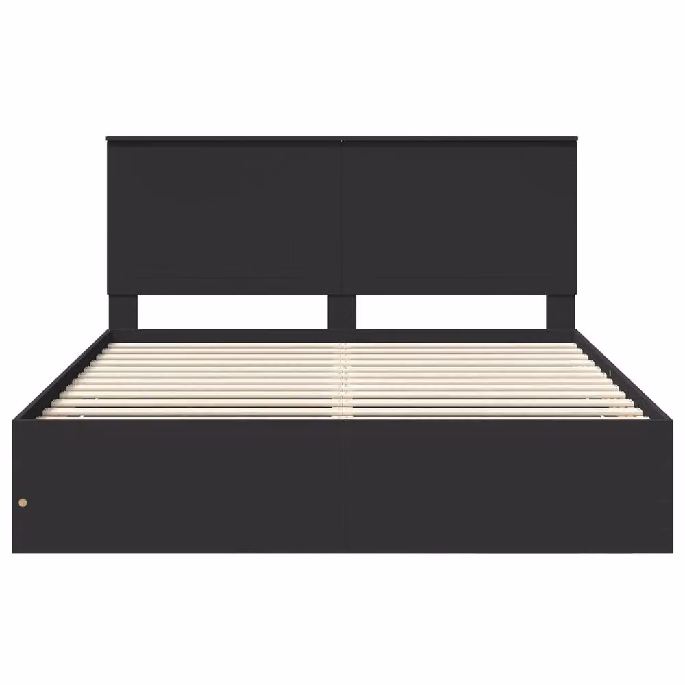 Berkfield Home Modern Bed Frame with Drawers in Black, Engineered Wood, 160 x 200 cm – 3