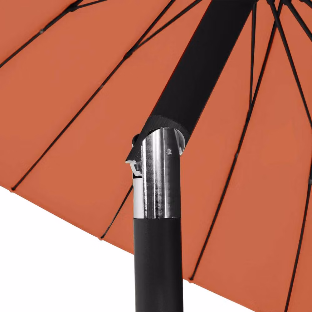 Berkfield Home Garden Parasol with Aluminium Pole, Terracotta Brown, Diameter: 270 cm – 4