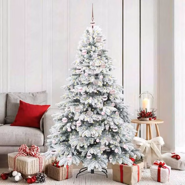 Berkfield Home Artificial Green Christmas Tree with 300 Warm White LEDs, Height: 180 cm – 1