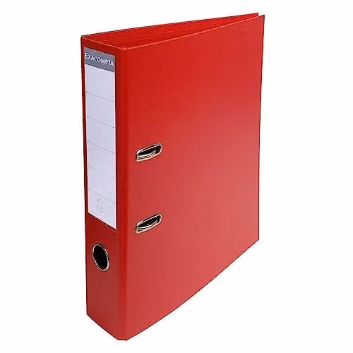 Exacompta Prem'Touch PVC Lever Arch File for A4 Documents, Red, 70mm Spine